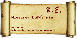 Wieszner Eufémia névjegykártya